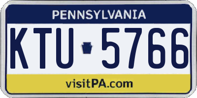 PA license plate KTU5766