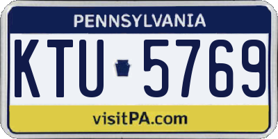 PA license plate KTU5769