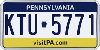 PA license plate KTU5771