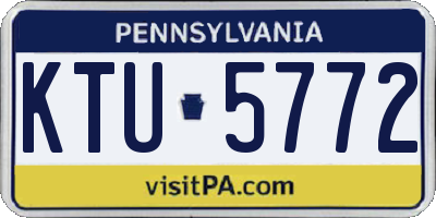 PA license plate KTU5772