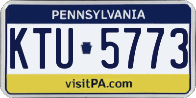 PA license plate KTU5773