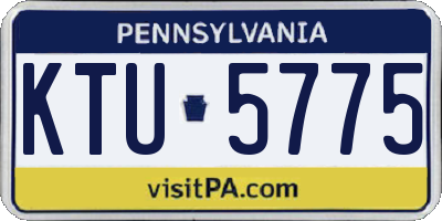 PA license plate KTU5775