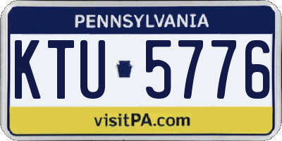 PA license plate KTU5776