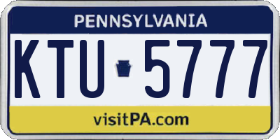 PA license plate KTU5777