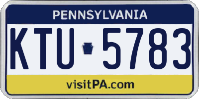 PA license plate KTU5783