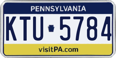 PA license plate KTU5784