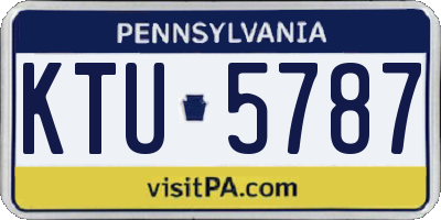 PA license plate KTU5787