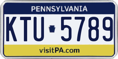 PA license plate KTU5789