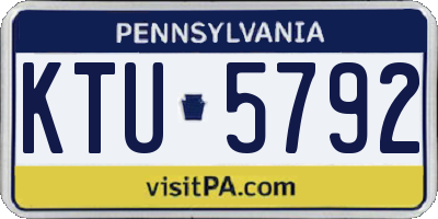 PA license plate KTU5792