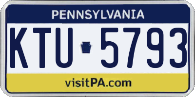 PA license plate KTU5793