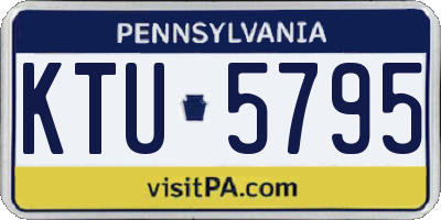PA license plate KTU5795