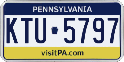 PA license plate KTU5797