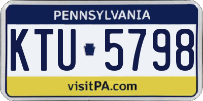PA license plate KTU5798