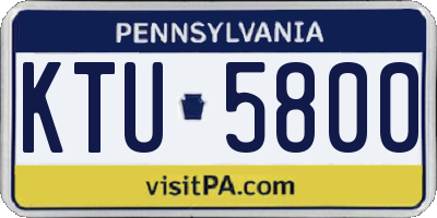 PA license plate KTU5800
