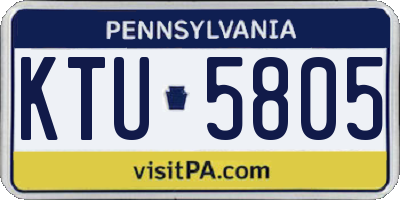 PA license plate KTU5805