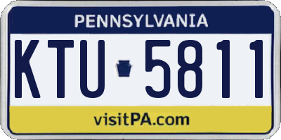 PA license plate KTU5811