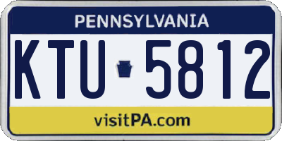PA license plate KTU5812