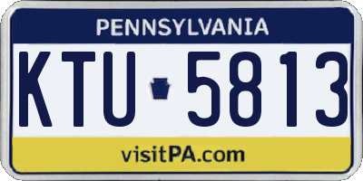 PA license plate KTU5813