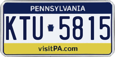 PA license plate KTU5815