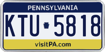 PA license plate KTU5818