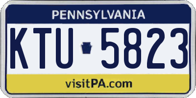 PA license plate KTU5823