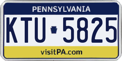 PA license plate KTU5825