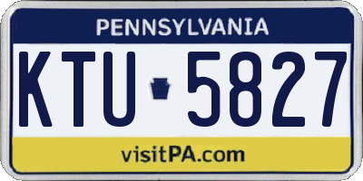 PA license plate KTU5827