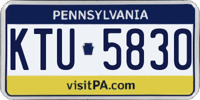 PA license plate KTU5830