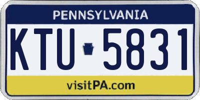 PA license plate KTU5831