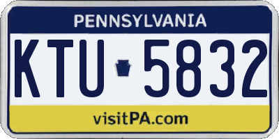 PA license plate KTU5832