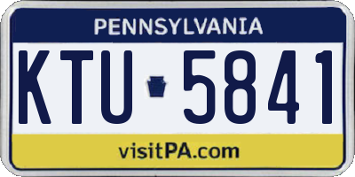 PA license plate KTU5841