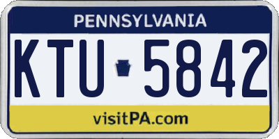 PA license plate KTU5842