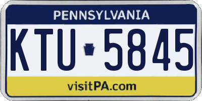 PA license plate KTU5845