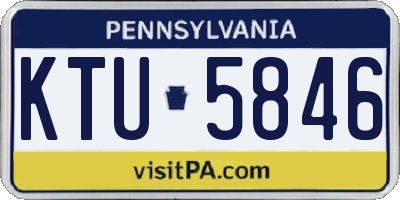 PA license plate KTU5846