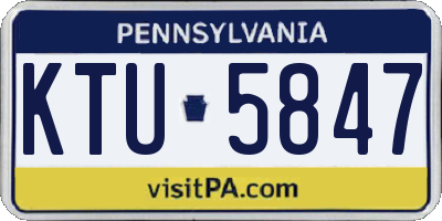 PA license plate KTU5847