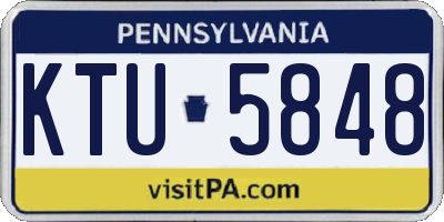 PA license plate KTU5848