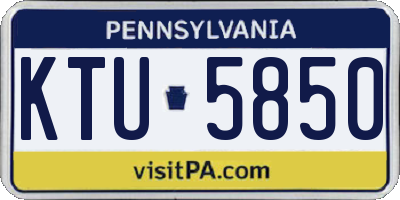 PA license plate KTU5850