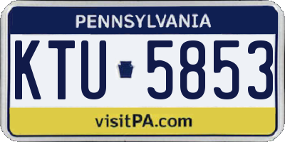 PA license plate KTU5853