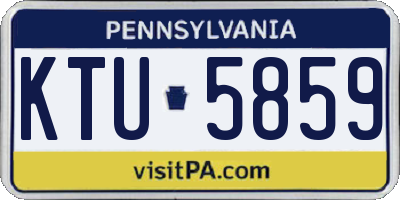 PA license plate KTU5859