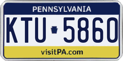 PA license plate KTU5860