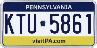 PA license plate KTU5861