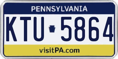 PA license plate KTU5864