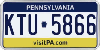 PA license plate KTU5866