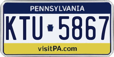 PA license plate KTU5867
