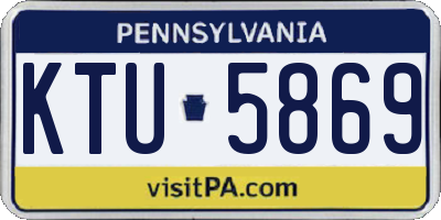 PA license plate KTU5869