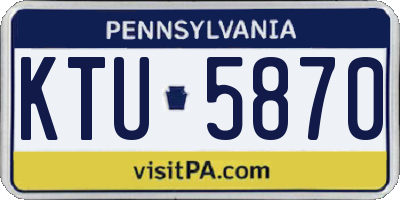 PA license plate KTU5870