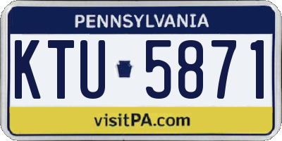 PA license plate KTU5871