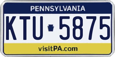 PA license plate KTU5875