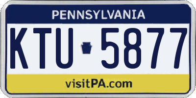 PA license plate KTU5877