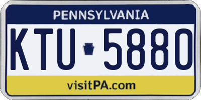 PA license plate KTU5880